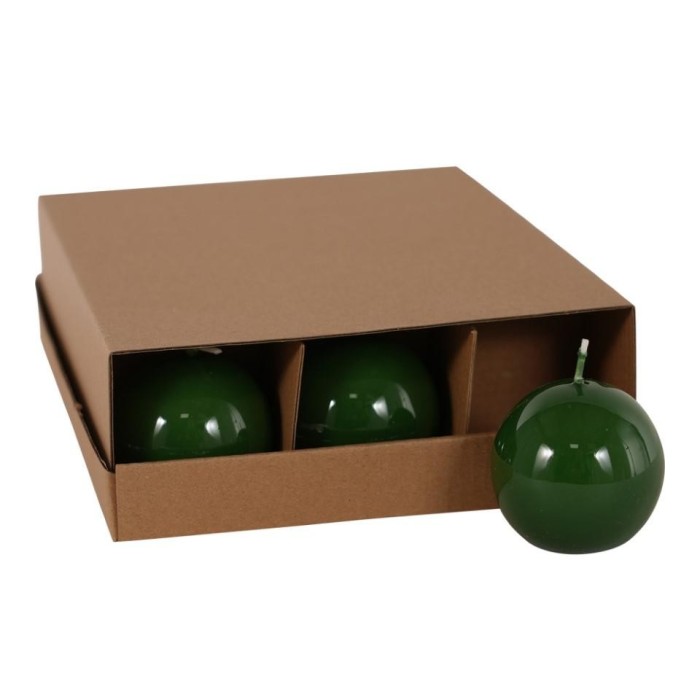 CANDELA SFERA LACCATA MM.50 VERDE SCURO